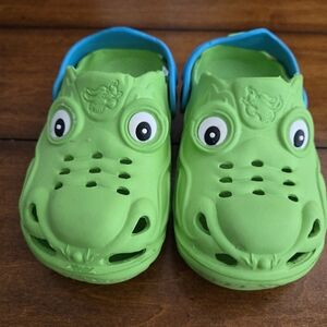 Kids Green Crocodile Shoes